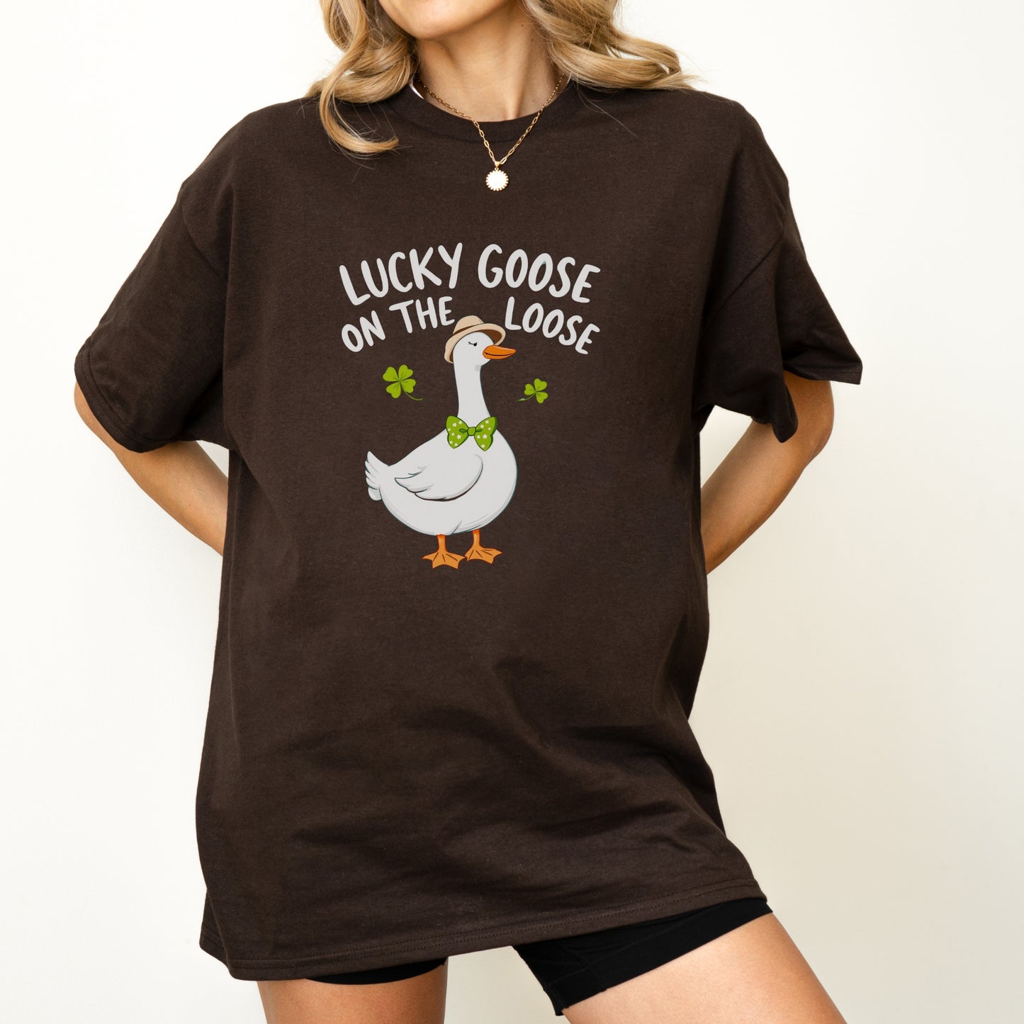 Lucky Goose on the Loose St. Patrick's Day T-Shirt – Fun and Festive