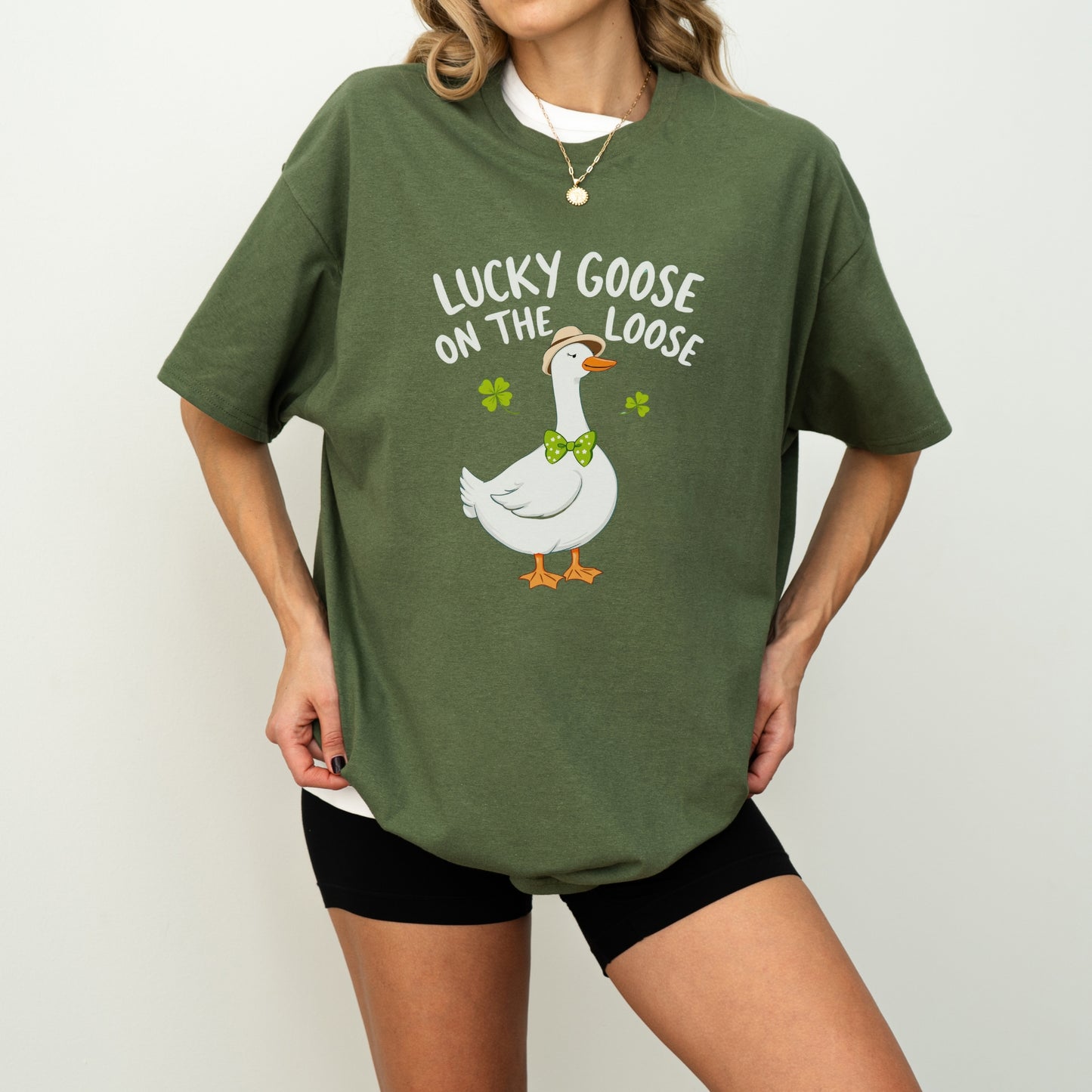Lucky Goose on the Loose St. Patrick's Day T-Shirt – Fun and Festive