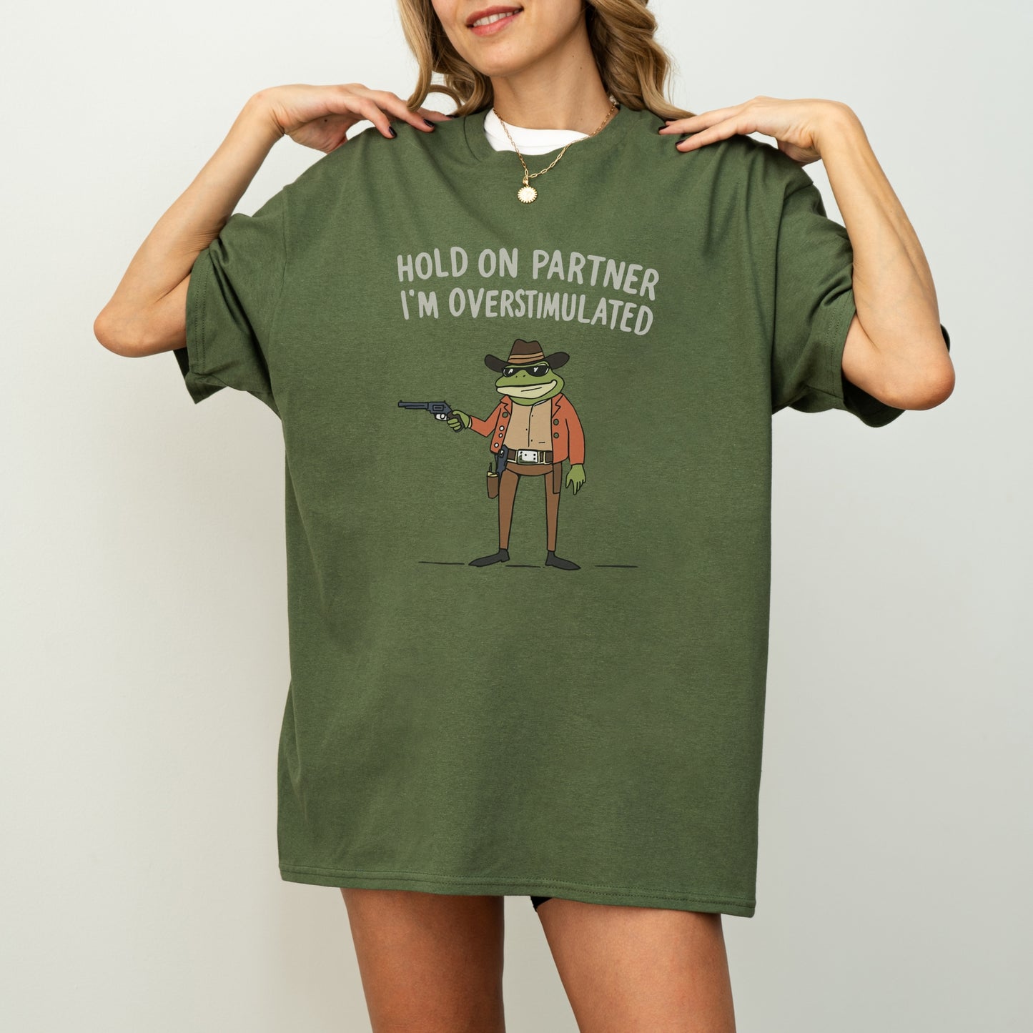 Funny Cowboy Frog Shirt – Meme Tee for Introverts