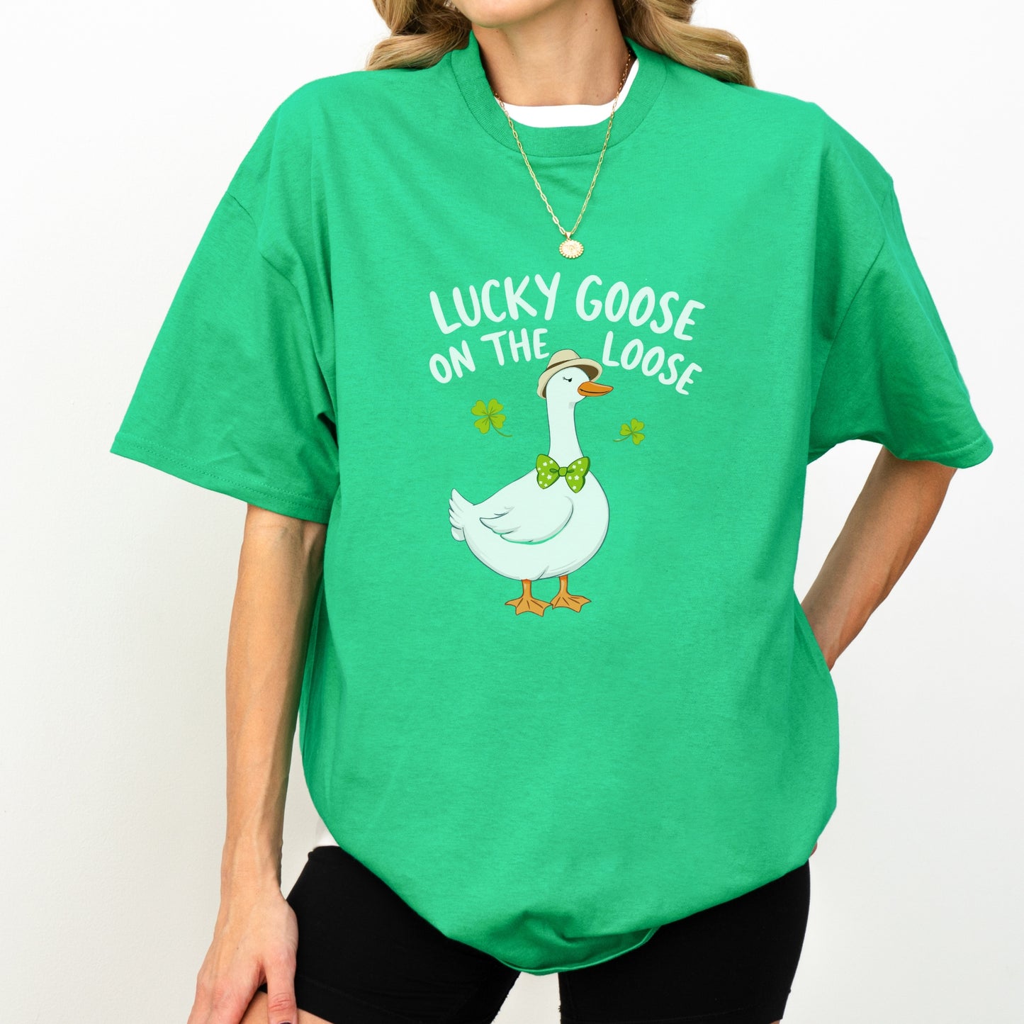 Lucky Goose on the Loose St. Patrick's Day T-Shirt – Fun and Festive