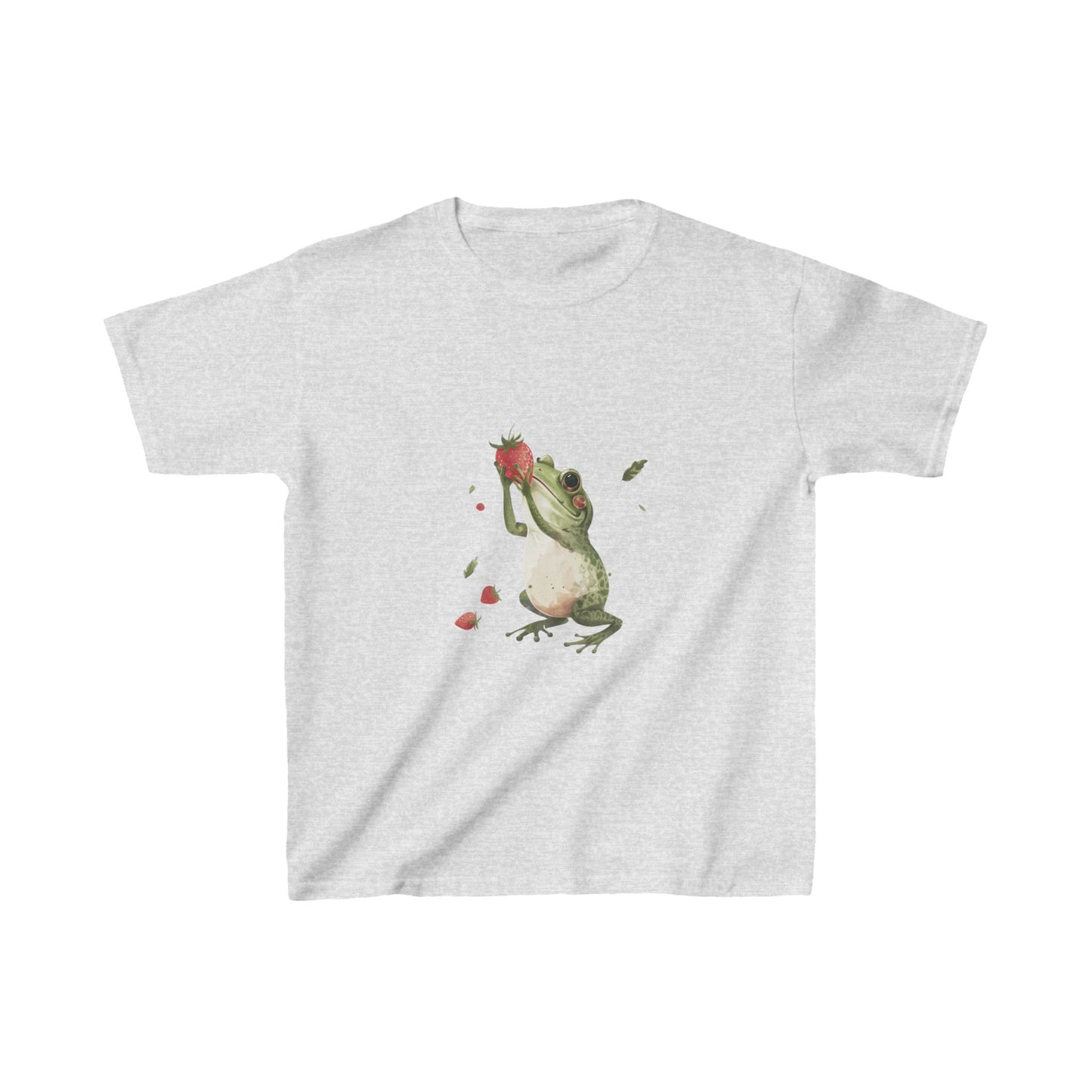 Kids' Frog Eating Strawberry T-Shirt – Cute & Comfortable Kids Apparel