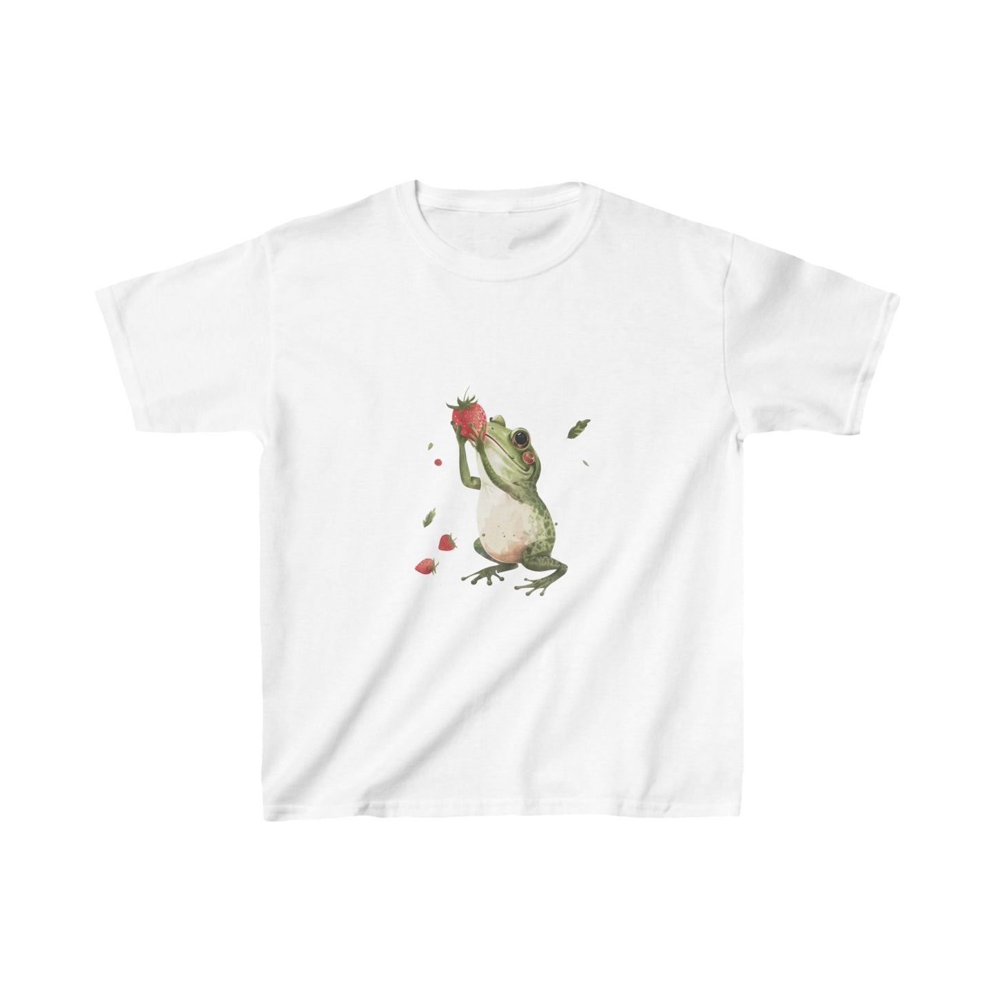 Kids' Frog Eating Strawberry T-Shirt – Cute & Comfortable Kids Apparel