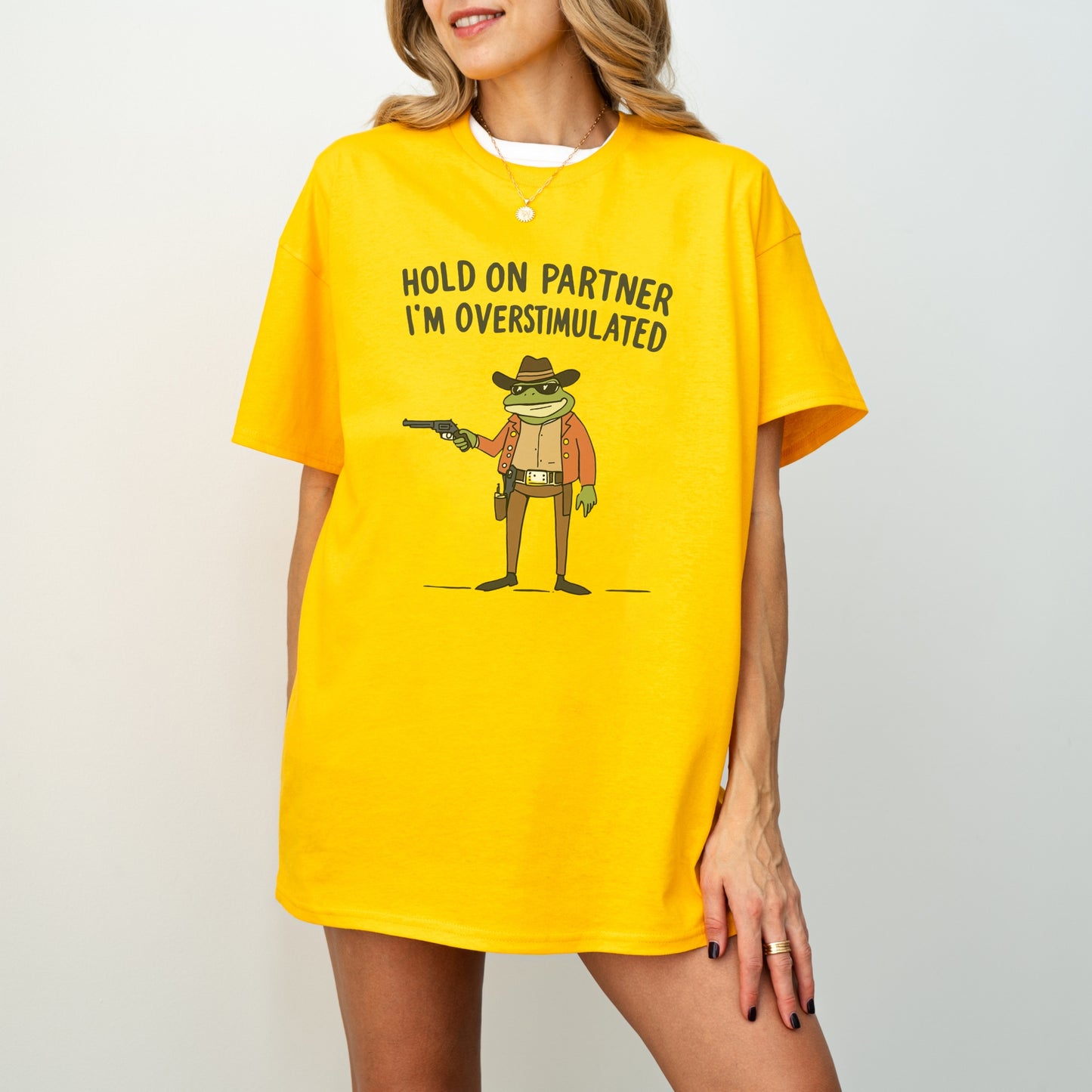 Funny Cowboy Frog Shirt – Meme Tee for Introverts