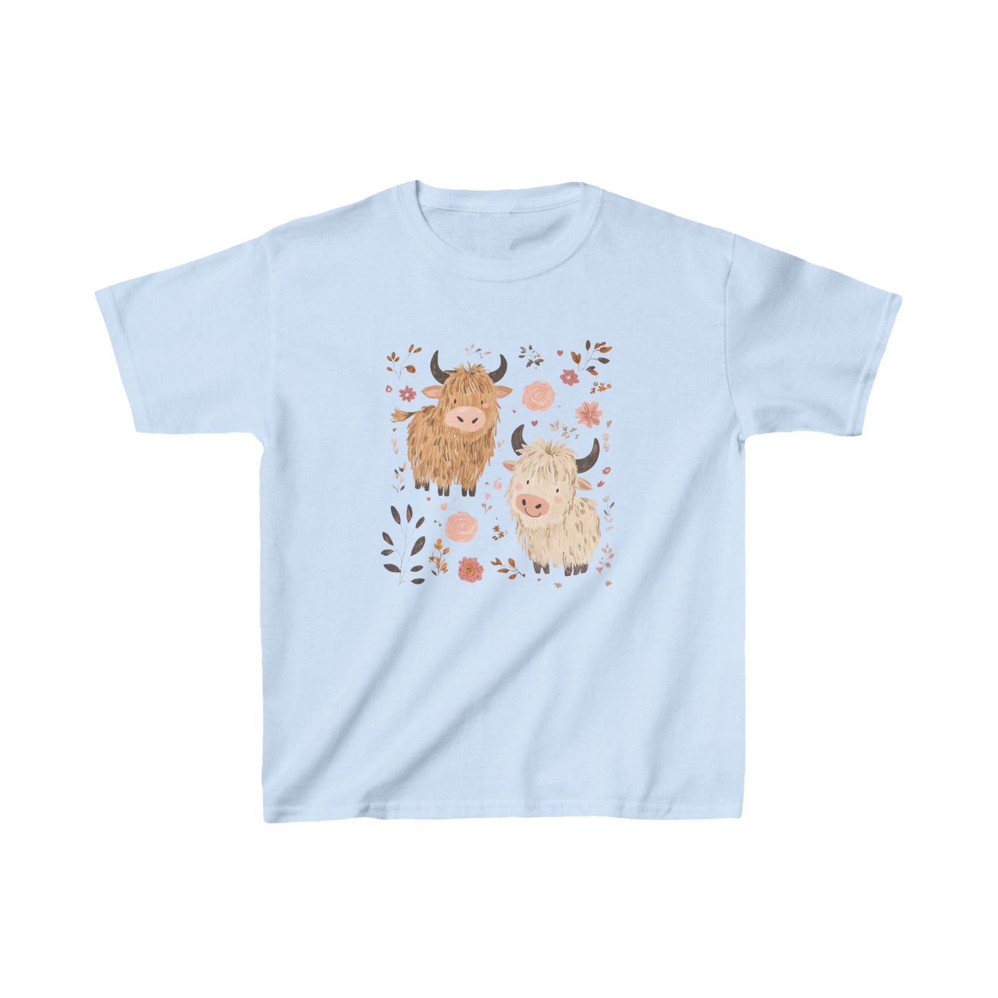 Kids' Two Cows with Flowers T-Shirt – Cute & Fun Kids Apparel
