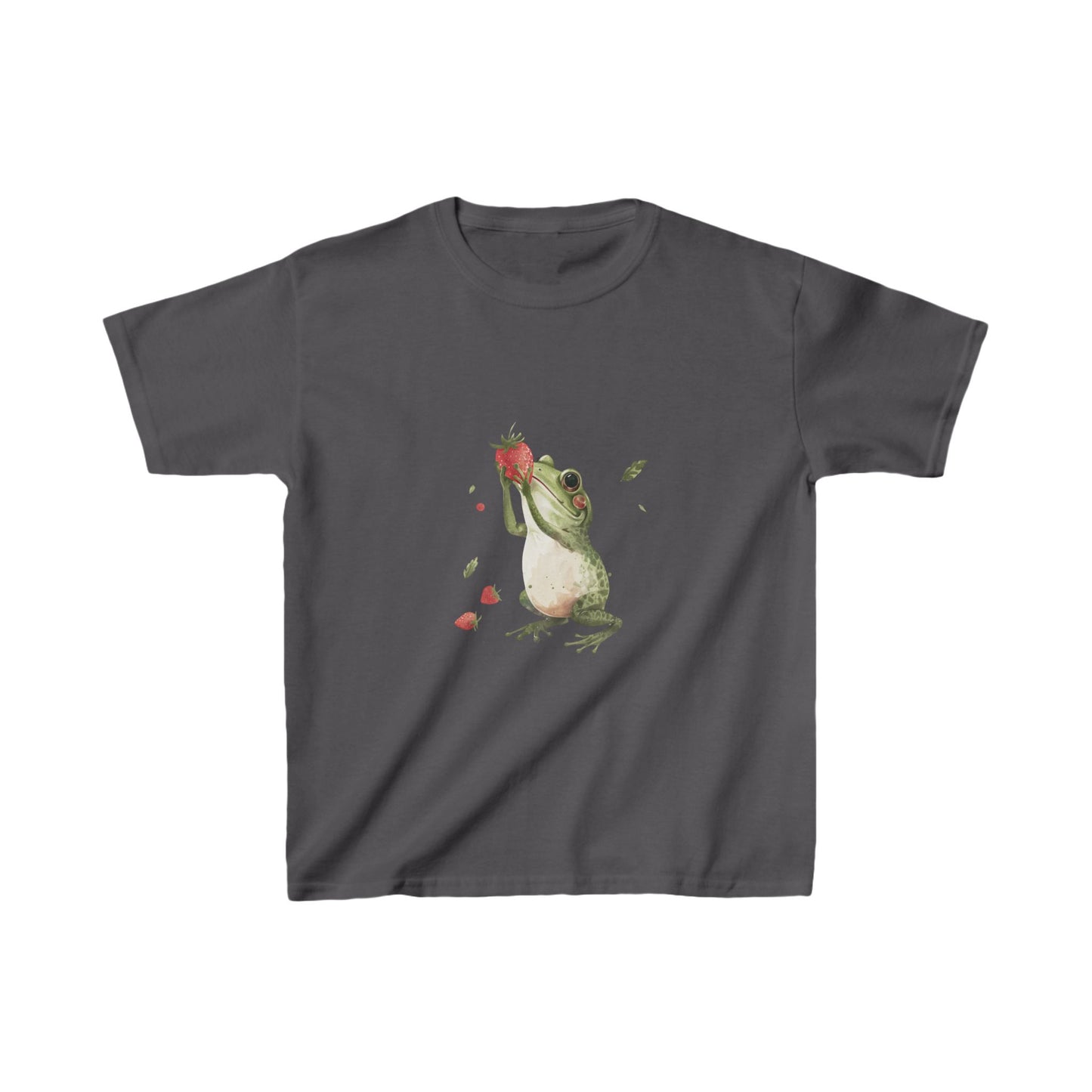 Kids' Frog Eating Strawberry T-Shirt – Cute & Comfortable Kids Apparel