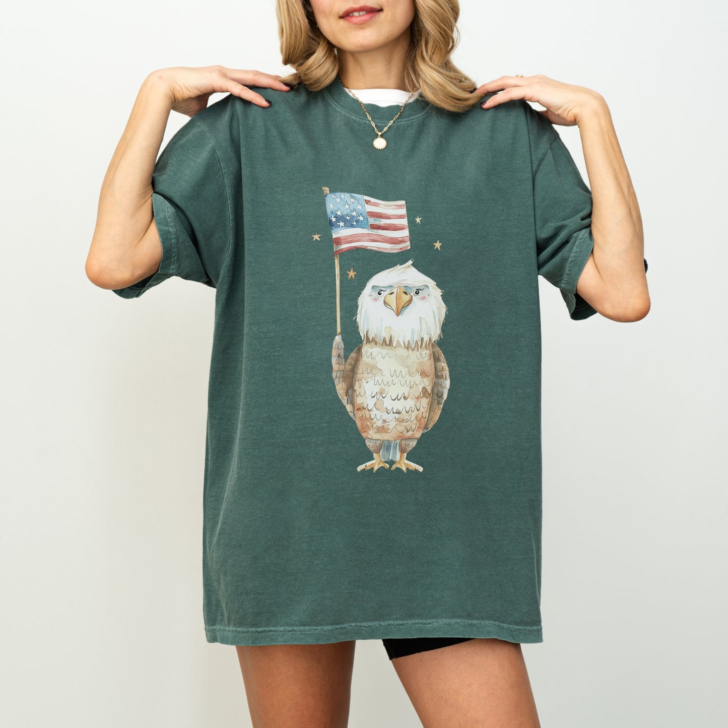 American Eagle T-Shirt | Patriotic & Whimsical Comfort Colors Tee