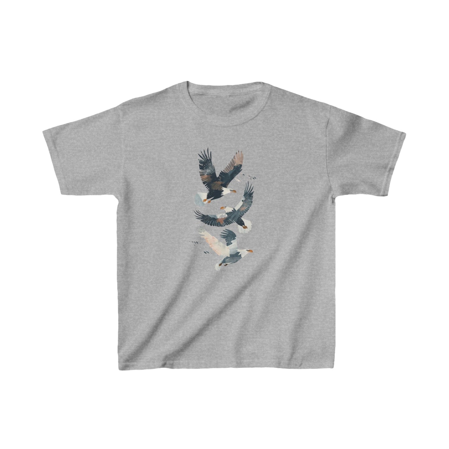 Kids' Eagles in Flight T-Shirt – Bold & Patriotic Design