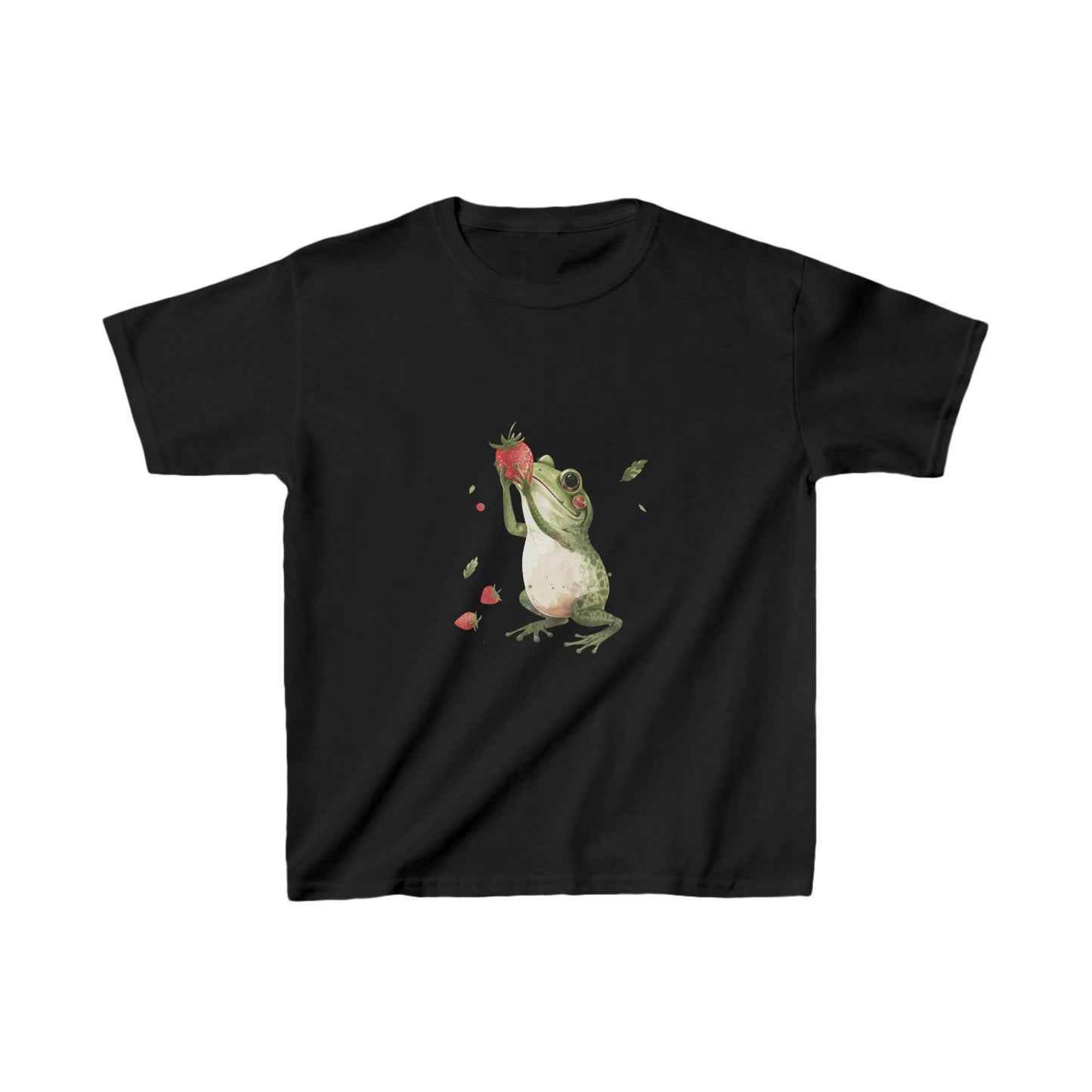 Kids' Frog Eating Strawberry T-Shirt – Cute & Comfortable Kids Apparel