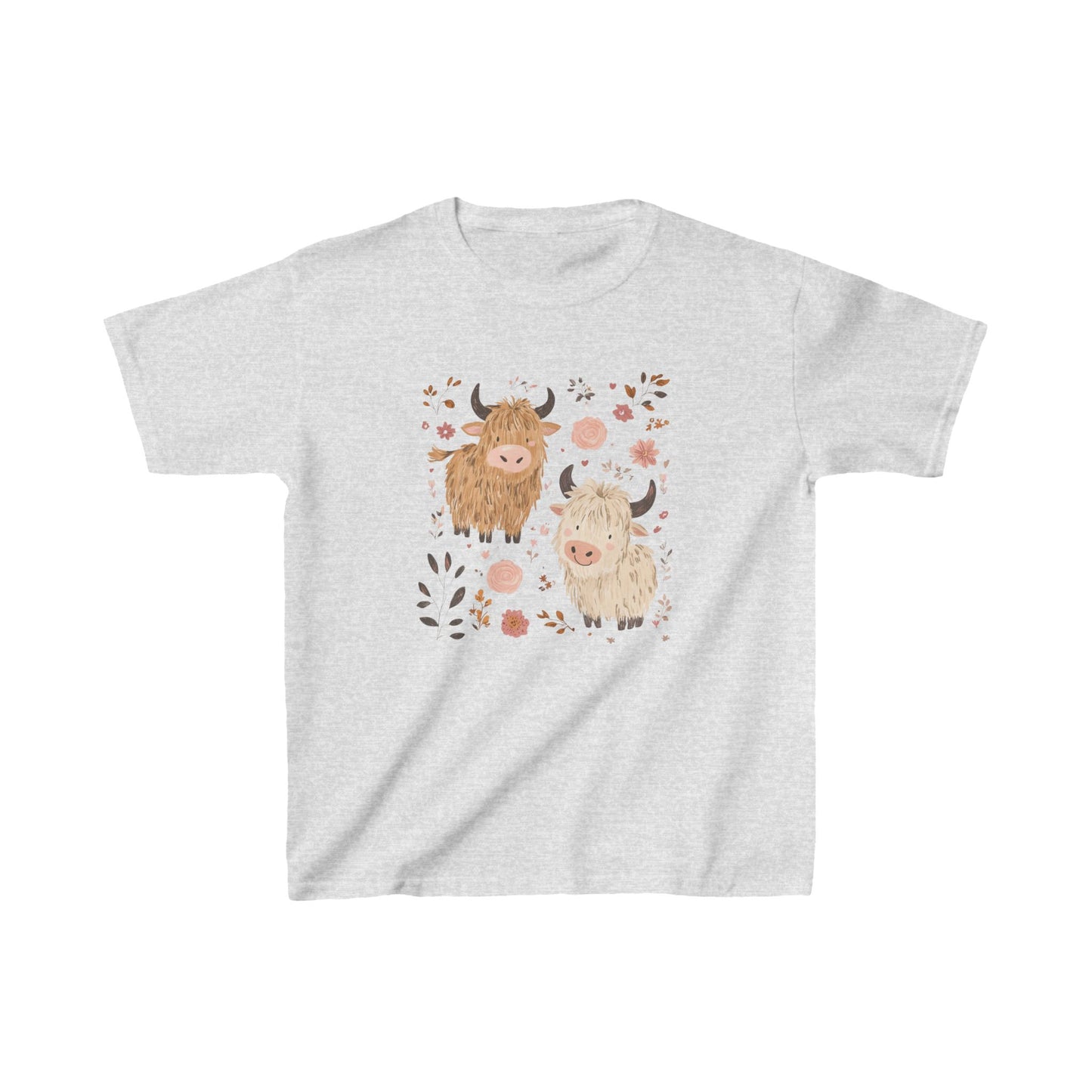 Kids' Two Cows with Flowers T-Shirt – Cute & Fun Kids Apparel