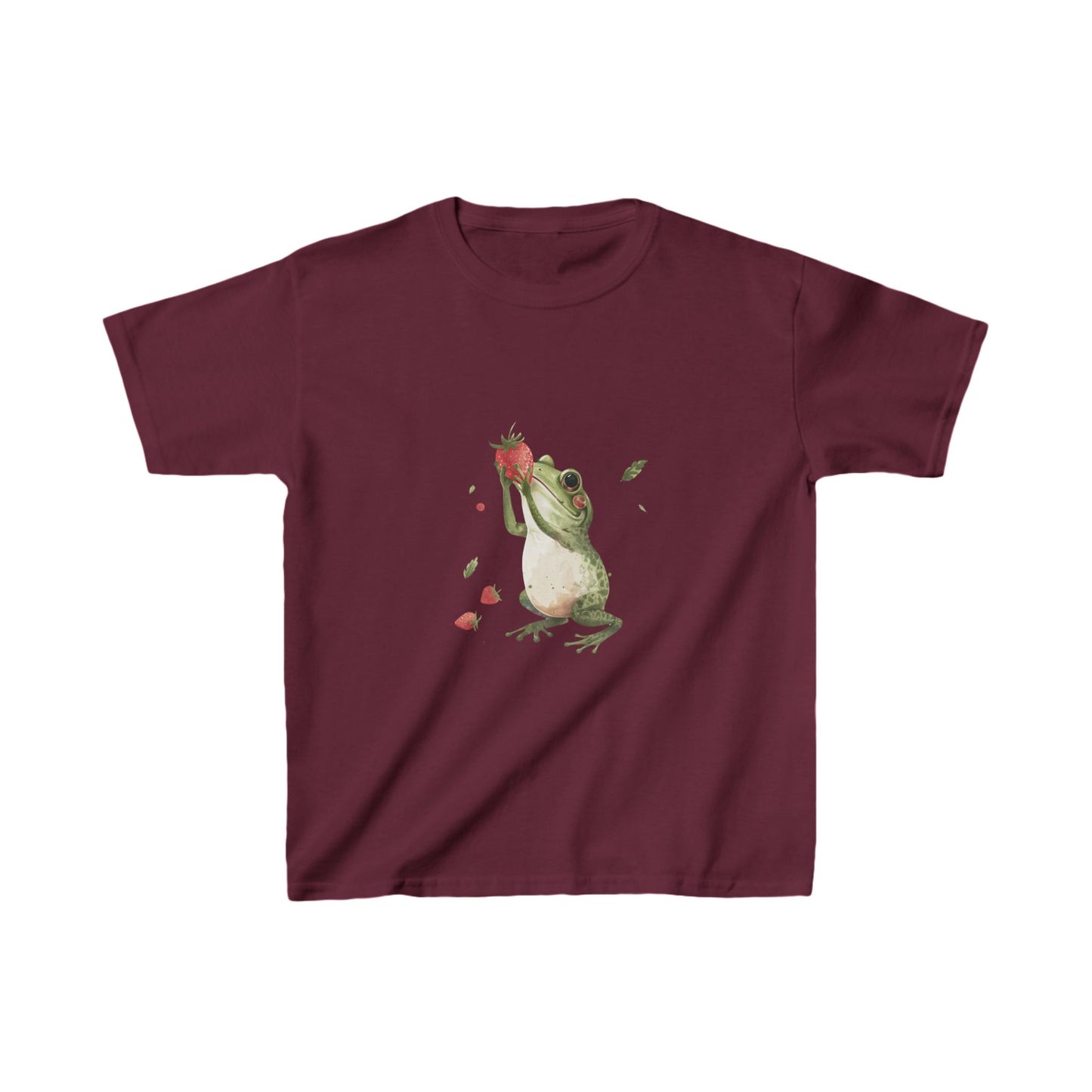 Kids' Frog Eating Strawberry T-Shirt – Cute & Comfortable Kids Apparel