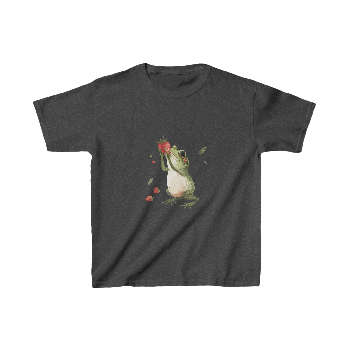 Kids' Frog Eating Strawberry T-Shirt – Cute & Comfortable Kids Apparel