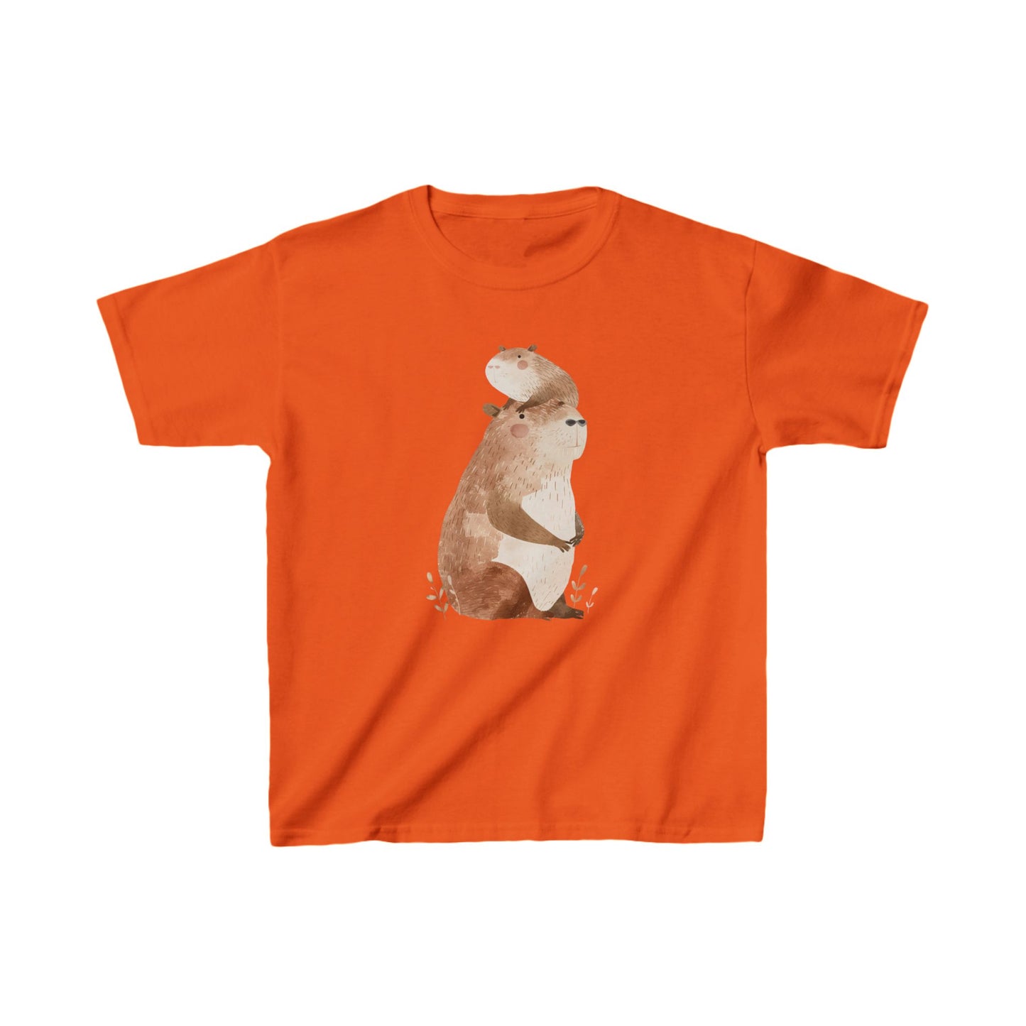 Kids' Capybara with Baby T-Shirt – Cute & Comfortable Design