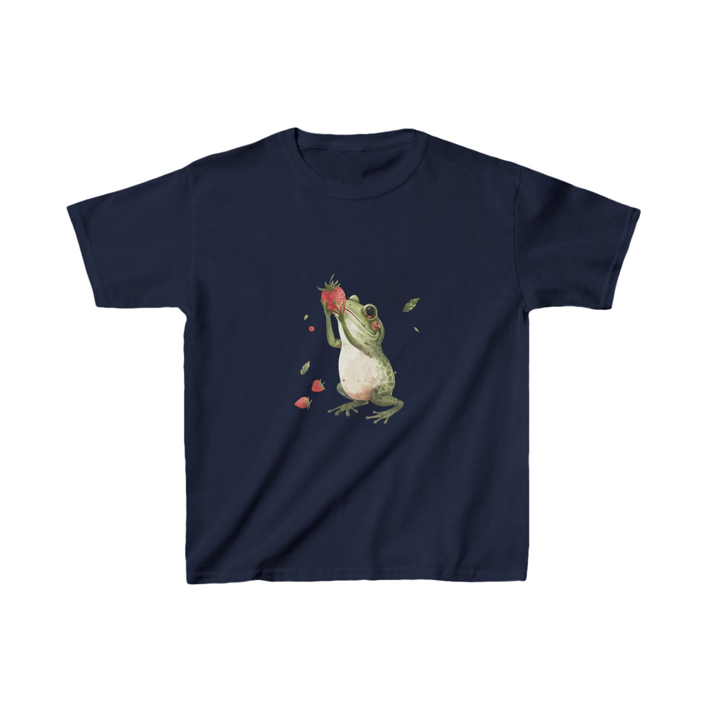 Kids' Frog Eating Strawberry T-Shirt – Cute & Comfortable Kids Apparel