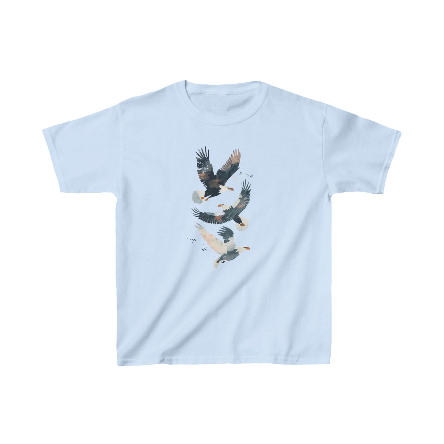Kids' Eagles in Flight T-Shirt – Bold & Patriotic Design