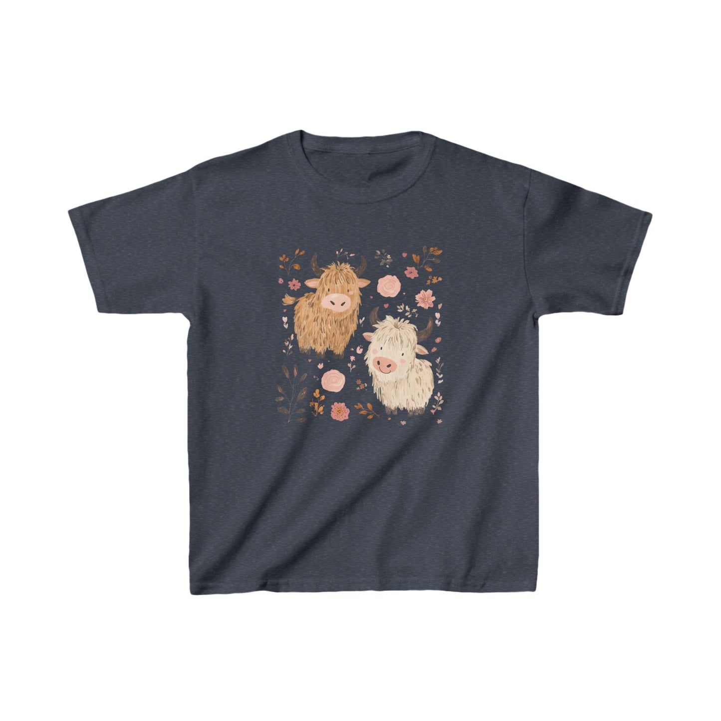 Kids' Two Cows with Flowers T-Shirt – Cute & Fun Kids Apparel