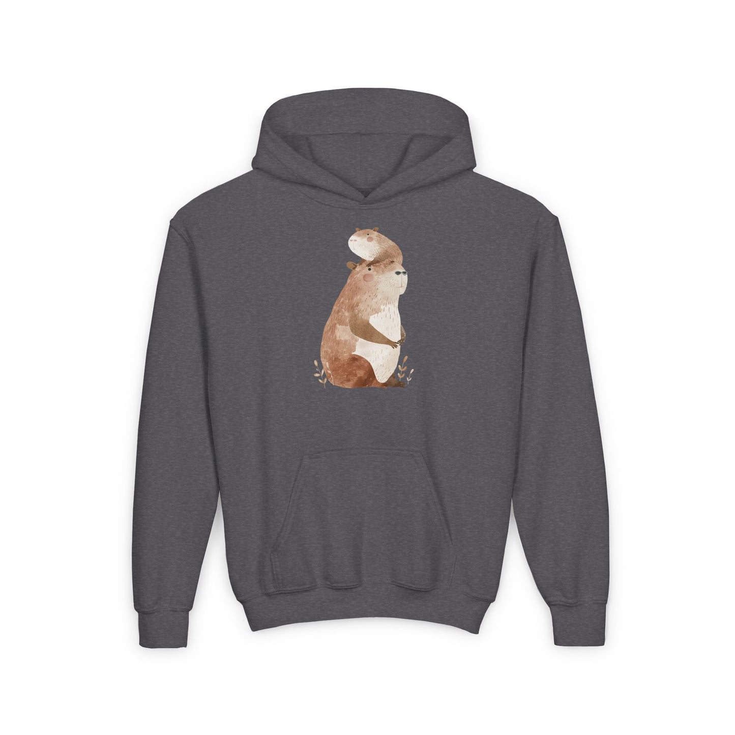 Kids' Capybara with Baby Hoodie – Comfy & Cute Heavy Blend Sweatshirt