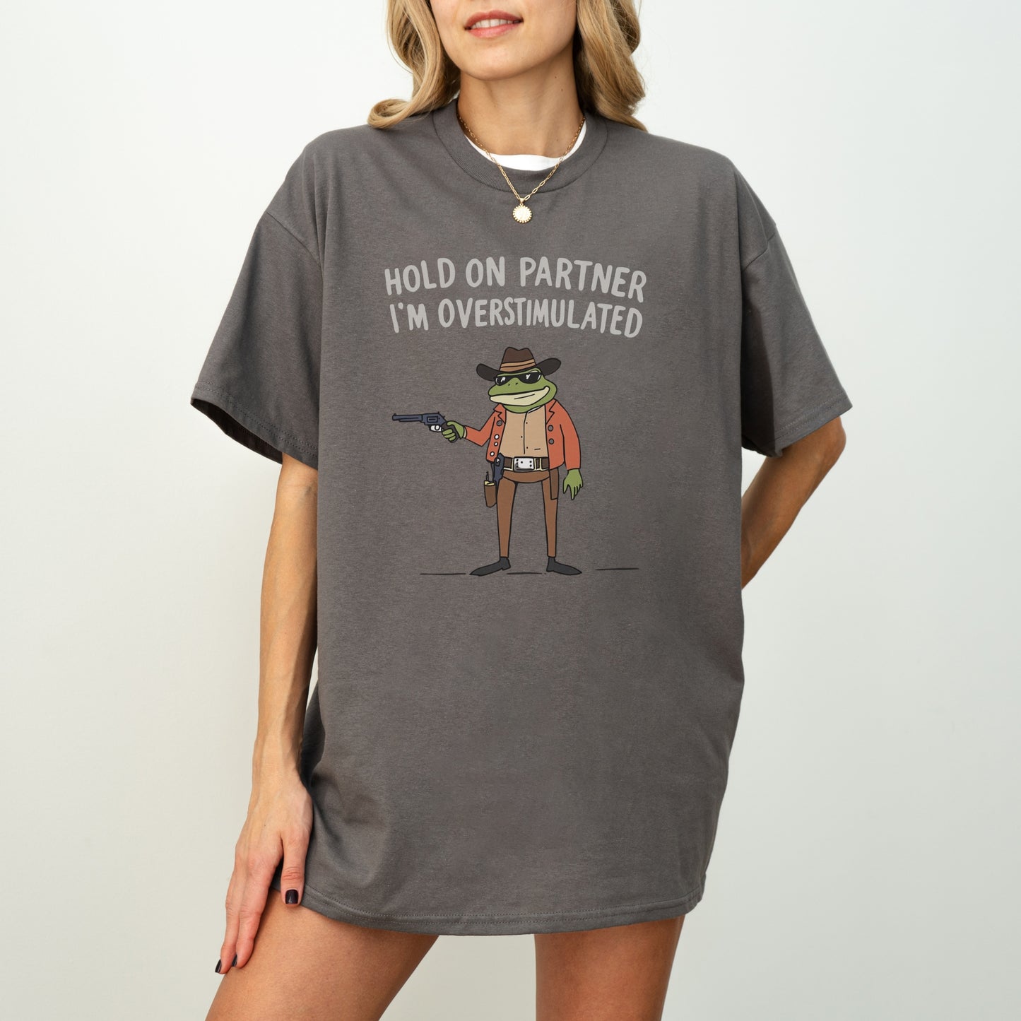 Funny Cowboy Frog Shirt – Meme Tee for Introverts