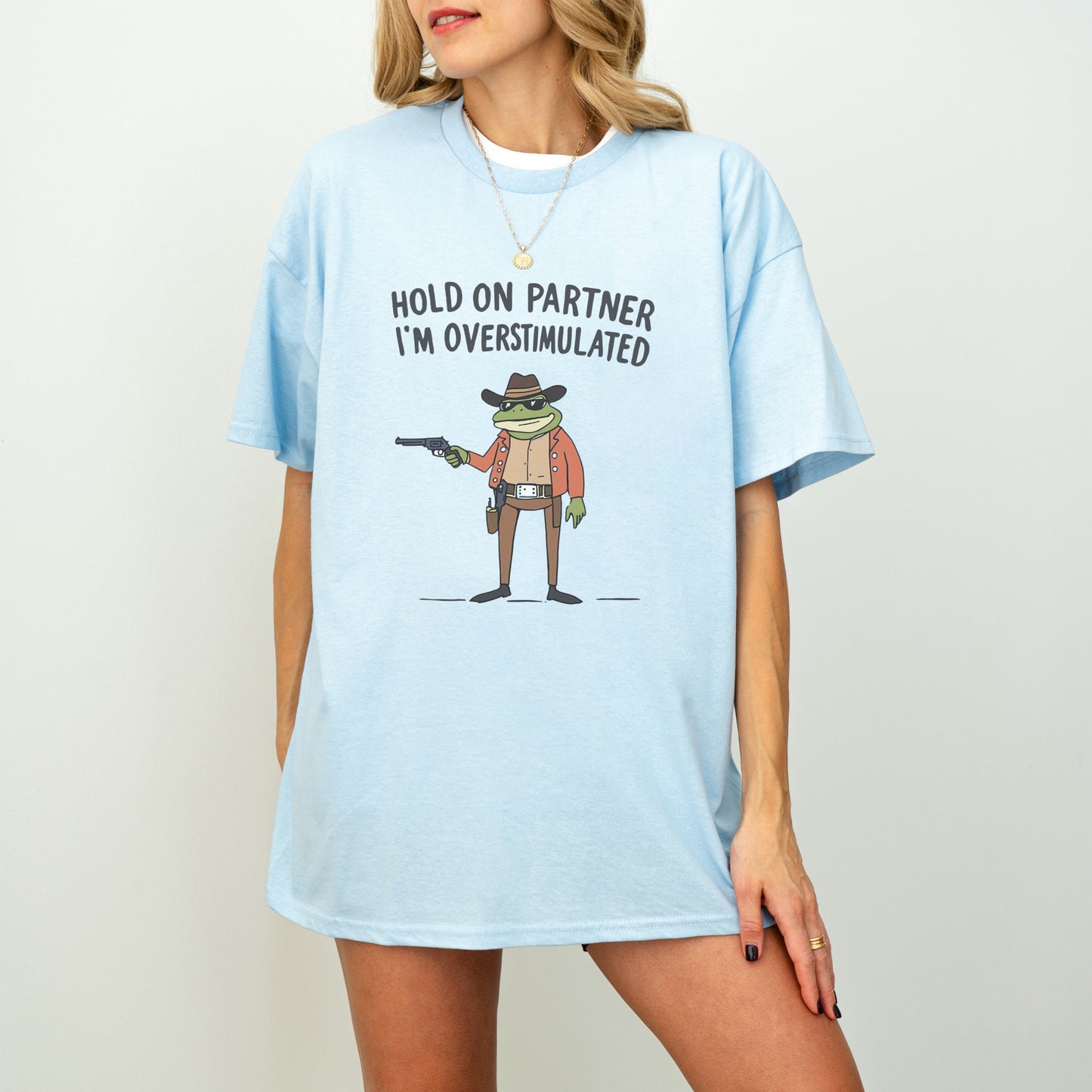 Funny Cowboy Frog Shirt – Meme Tee for Introverts
