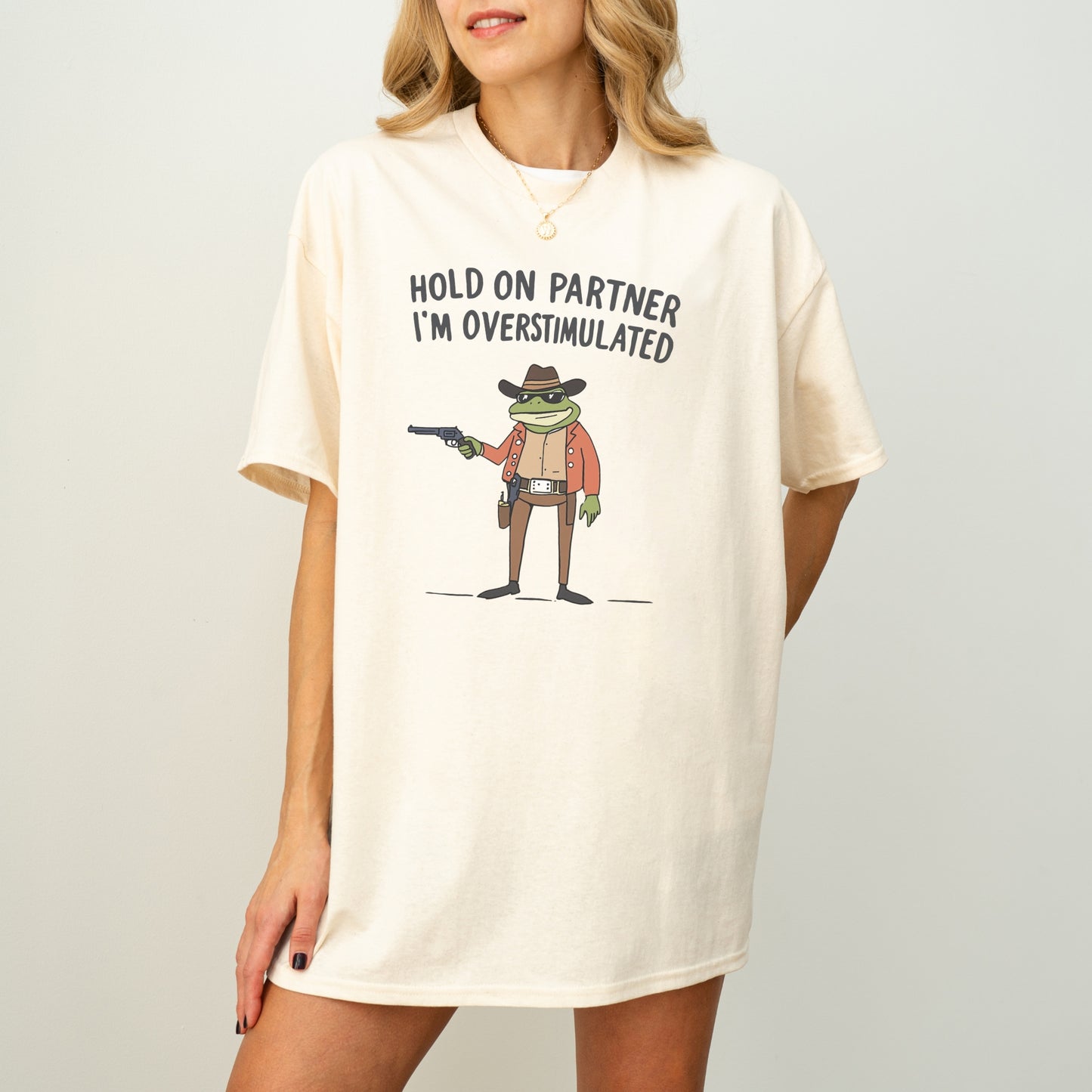 Funny Cowboy Frog Shirt – Meme Tee for Introverts