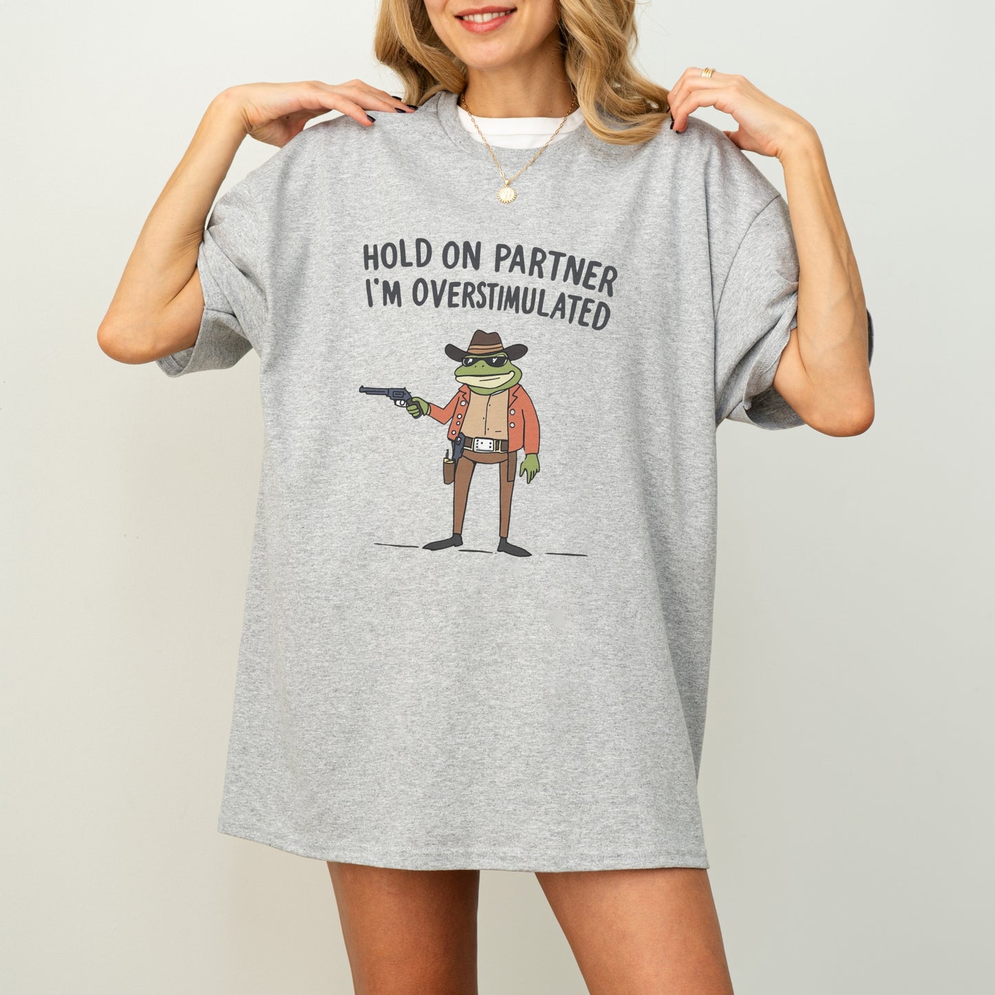 Funny Cowboy Frog Shirt – Meme Tee for Introverts
