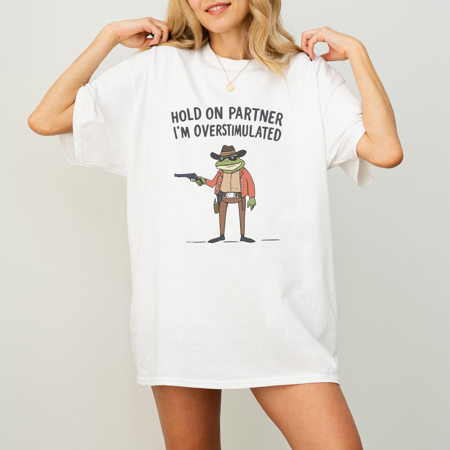 Funny Cowboy Frog Shirt – Meme Tee for Introverts
